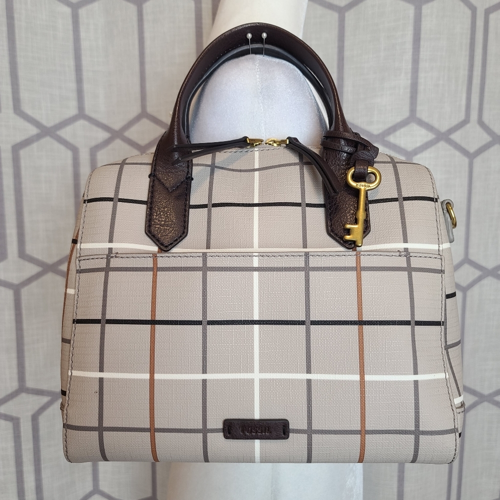 Fossil bag zip closure classic brand key